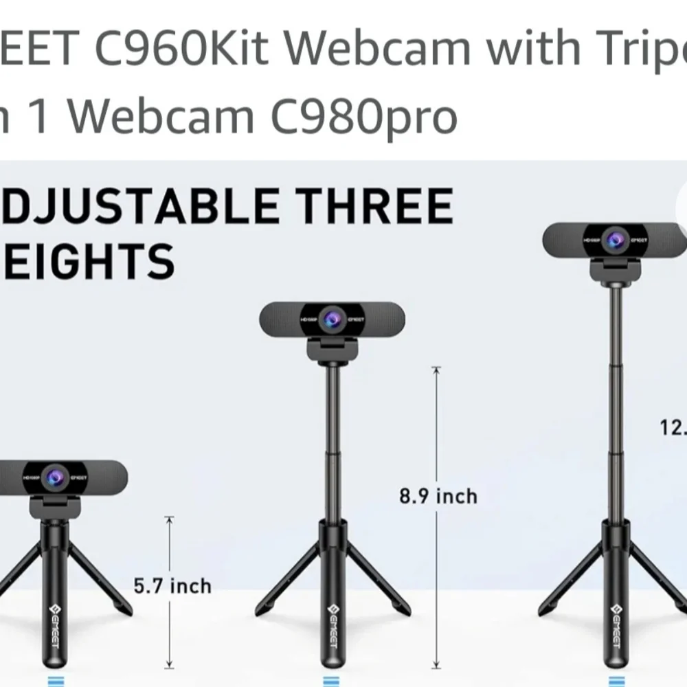 Webcam with tripod
